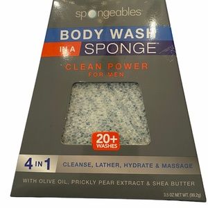 Spongeable Body Wash in a Sponge 4-in-1 for Men